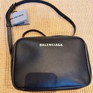 Balenciaga Black Leather Everyday Camera Bag